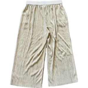 Anthropologie Gilded‎ Culottes Elevenses Women's Pants Palazzo Wide Leg M Gold thumbnail 7