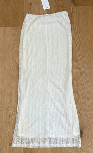 American Threads Maxi Skirt Lace Textured Size S Cream thumbnail 1