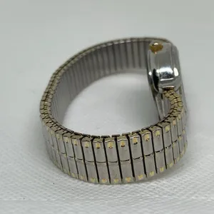 Vanity fair women date watch vintage 23mm round two tone size 6.5” running thumbnail 6