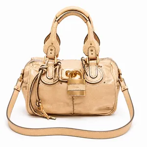 CHLOE PADDINGTON Leather Handbag Beige Cream Crossbody Strap Lock & Key thumbnail 16