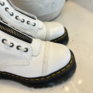 DR. MARTENS Sinclair Platform Bootie (Women) in White Milled Nappa Leather US 8 thumbnail 6