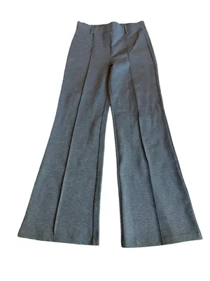 Quince Charcoal Ultra Stretch Ponte Flare Leg Trouser Pants Front Medium Women's thumbnail 1