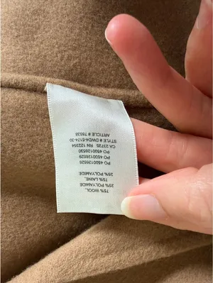 Aritzia Wilfred Open Front Wool Blend Coat Camel Size XS Small Luxury Neutral thumbnail 8