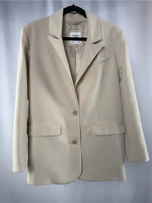 NEW Abercrombie & Fitch 2 Button Tailed Blazer Jacket in Cream Size Small thumbnail 3