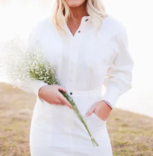 White denim dress Size M thumbnail 1