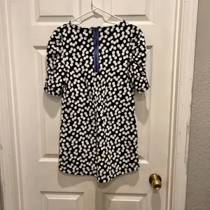 Deletta Anthropologie Polka Dot Textured Tunic Dress Black‎ White Puff Sleeve S thumbnail 7