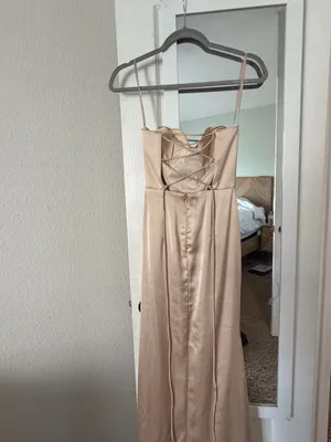 Champagne maxi dress Gold Size XS thumbnail 3