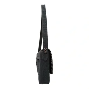 Stuart‎ Weitzman Handbag Solid Green Textured Shoulder Bag Purse with Dust Bag thumbnail 3