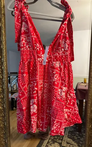 House Of Harley Red Paisley Dress thumbnail 1