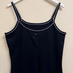 Nike One Dri-FIT Short‎ Bodysuit Black Contrast Stitch Athletic Romper XL Sporty thumbnail 5