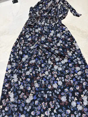 Vince Camuto NWT eondersll Floral Jumpsuit French blue floral large MSRP$99 thumbnail 3