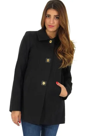 Michael Kors Black Trench Coat SZ:L thumbnail 1