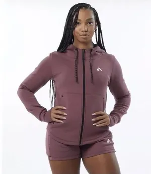 Alphalete Women's ELMTS Full-Zip Athletic Jacket- Mauve, Size Medium thumbnail 1