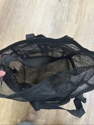 Black Mesh Tote Organizer Bag 11x9x7 in thumbnail 2