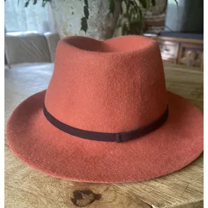 Rust Fedora Hat 100% Wool The Hats Company Filippo Catarzi Italy RN 75343 thumbnail 3