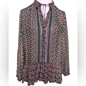 Anthropologie Maeve Janie Flounced Peasant Button Front Blouse Size 4 thumbnail 7