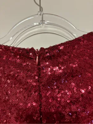 JustFab sequin faux wrap dress red size small thumbnail 7