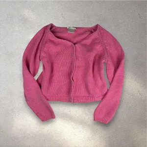 VTG Pierre Cardin Knit Cardigan Women's XL Pink Crop Linen Coquette Preppy Y2K thumbnail 2
