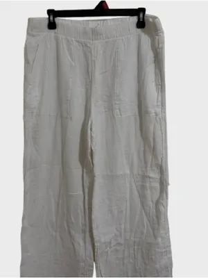 NWOT GAP White Elastic-Waist Casual Pants thumbnail 2