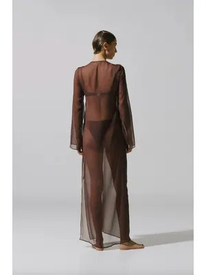 Baobab Moon Maxi Dress Cover Up Brunette Womens Size Small thumbnail 3