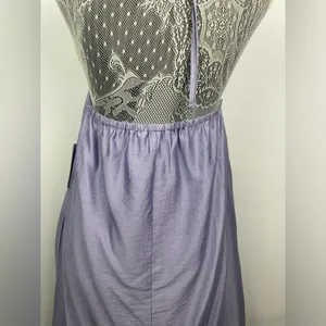 Eloquii Plus Size‎ Heirloom Lilac Y2K Halter Mini Tunic Dress thumbnail 9
