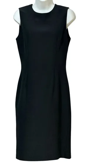 French Connection Womens Black Sleeveless Sheath Dress Size 6 Jewel Neck LBD thumbnail 1
