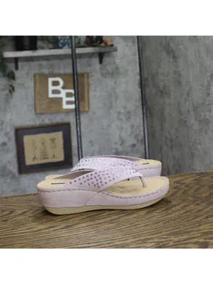 NWT G.C. Shoes Womens Tiana Embellished Comfort Wedge Sandals Tiana Purple 7.5M thumbnail 11
