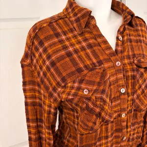 Free People Milo plaid long sleeve mini dress thumbnail 3