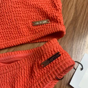 ZYIA size medium new muted peach ribbed Bikini Set orange two piece vaca travel thumbnail 4