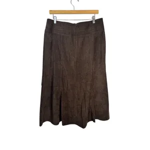 Cato Skirt Womens Size 14 Brown A-Line Midi Flared Side Zip Casual thumbnail 7