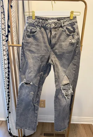 Garage faded Black Straight Jeans size 25-01 thumbnail 1
