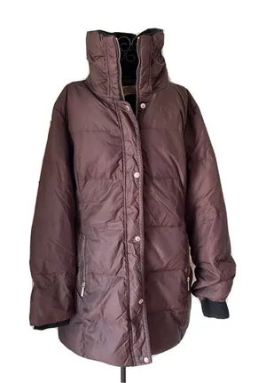 Michael‎ Kors Brown Down Filled Full Zip Warm coat Size Large thumbnail 1