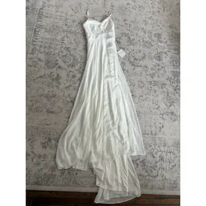 Lulus Romantic Inspiration White Sleeveless Faux-Wrap Maxi Dress Size XS Bridal thumbnail 5