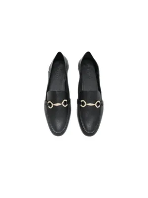 Arezzo Women's Leather Emma Loafers Black 9.5B thumbnail 11