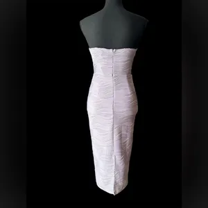 Hello Molly Strapless Textured light lavender bodycon Dress NWT 6 thumbnail 4