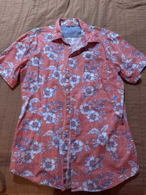 Hawaiian Day Shirt Pink Size M thumbnail 1