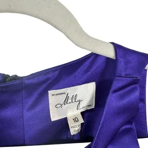 Milly Sculpted Skirt Pencil Dress‎ Blackberry Purple Cocktail NWT Womens Size 10 thumbnail 5