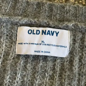 Old Navy Gray Ribbed Long Sleeve Pullover Crewneck Sweater XL thumbnail 2