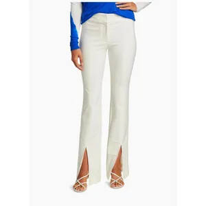 Maeve Slit-Hem Flare Trousers in Soft White Size 8 thumbnail 3