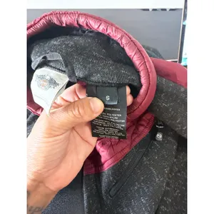 Harley Davidson Small Red Black Lightweight Full Zip Jacket Motorcycle Biker thumbnail 7