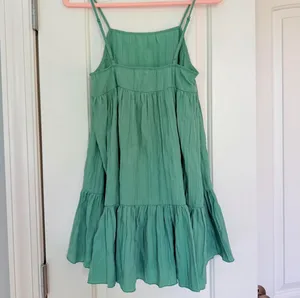 Urban Outfitters Green Lucia Plisse Tiered Mini Dress Small thumbnail 2