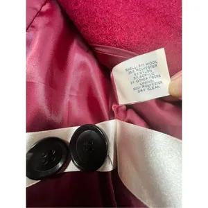 St. John’s Bay * Burgundy * Wool Blend * Double breasted ￼* Pea Coat * Sz PM NWO thumbnail 4