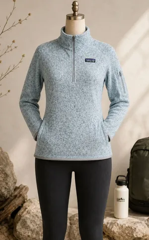 Patagonia Better Sweater 1/4 Zip Fleece Pullover Blue Gray Small thumbnail 1