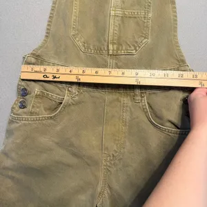 We The Free Good Luck Overall Jumpsuit Discontinued Tan Khaki Color Women XS thumbnail 5