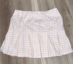 Elodie elastic waist pleated printed mini skirt size large thumbnail 1