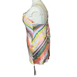 Missguided Rave Printed Satin Cowl Neck Cami Bodycon Mini Dress 2XL Festival‎ thumbnail 7