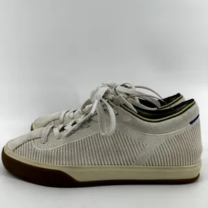 Rothy's The Lace-Up Sneakers Gum Terry Low Top Knit Round Toe Beige Neutral 7 thumbnail 4