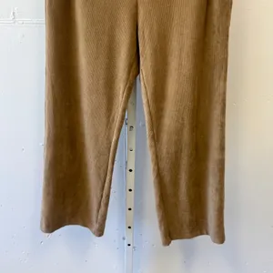 L.L. Bean Petite Brown Tan Corduroy Straight Leg Elastic Waist Pants Women's Lg‎ thumbnail 4