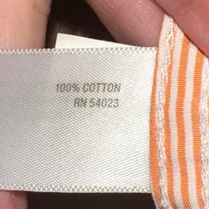 Old Navy‎ Orange White Stripe Button Down Shirt Small Long Sleeve Casual thumbnail 5