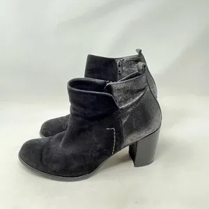 Paul Green Rockin Booties Black Suede Leather Metallic Size 7‎ / US 9.5 thumbnail 6